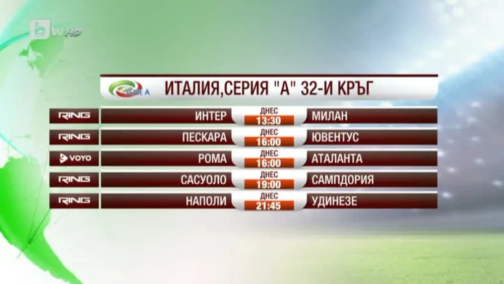 Спорт - Обедна емисия с Валери Генов - 15.04.2017