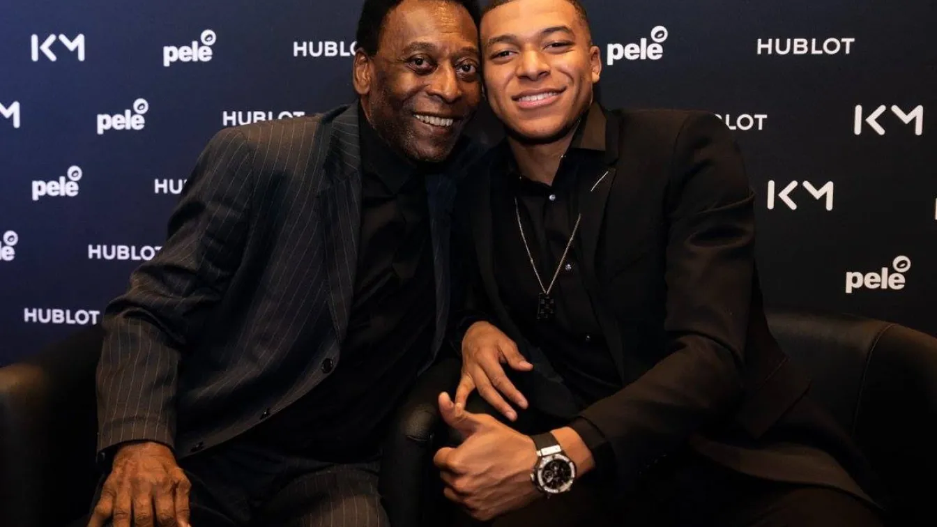 Минало и бъдеще: Пеле и Мбапе в един кадър