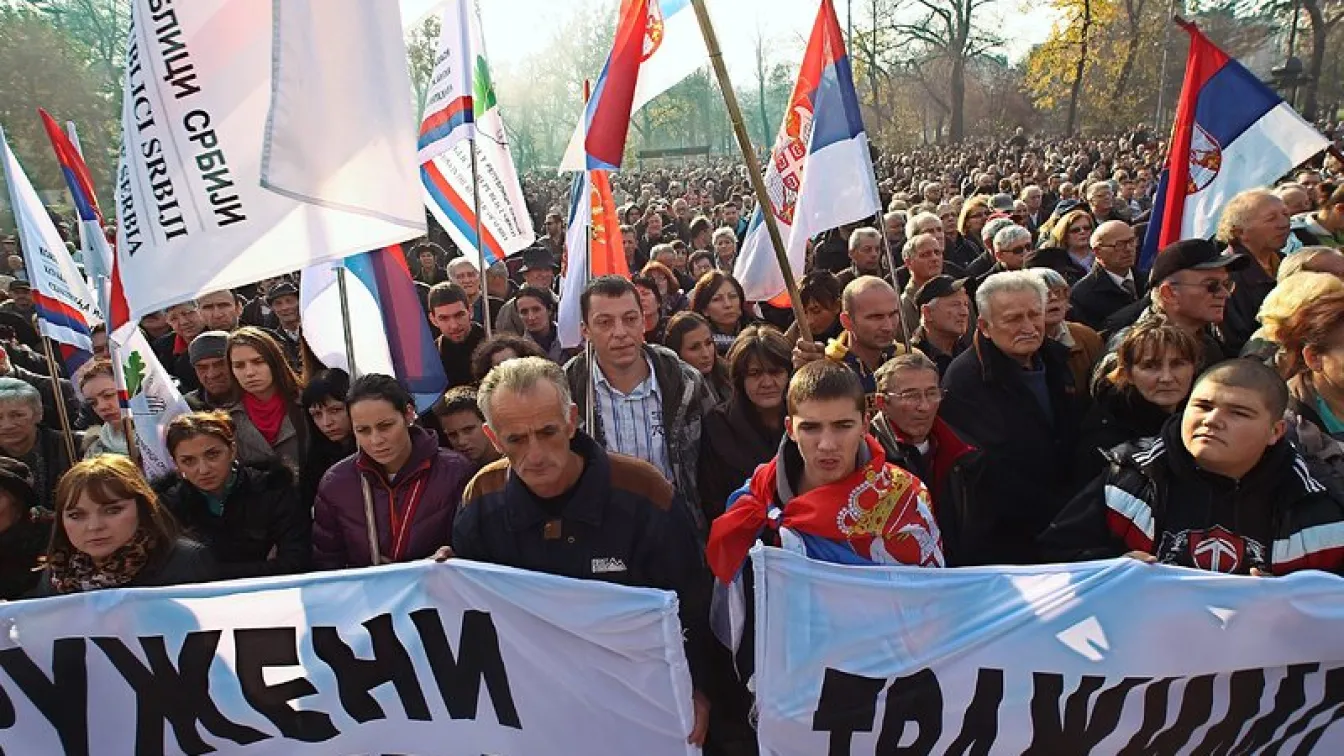 Протести в Белград срещу правосъдието на Хага