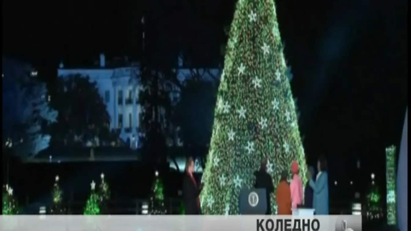 В центъра на Вашингтон и на Лондон грейнаха коледни елхи