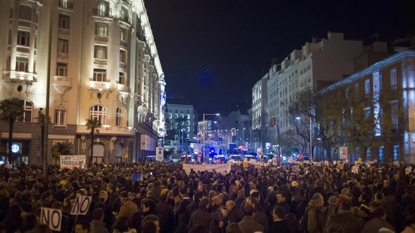 Пострадали и арестувани на протест в Испания