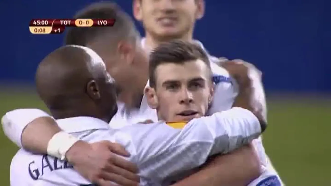 Тотнъм - Лион 1:0, Бейл (45)