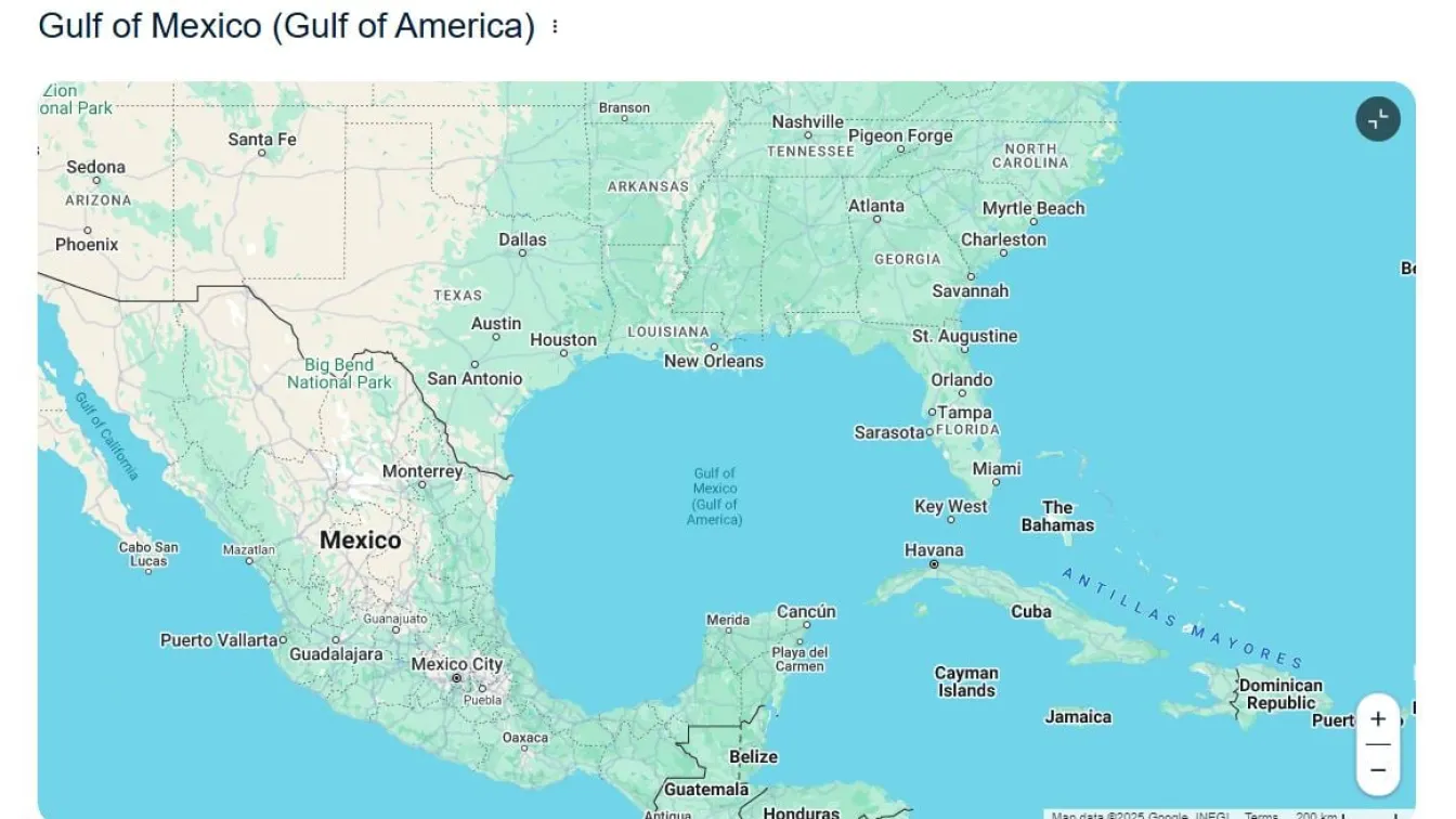 Мексиканският залив вече е Американски в Google Maps
