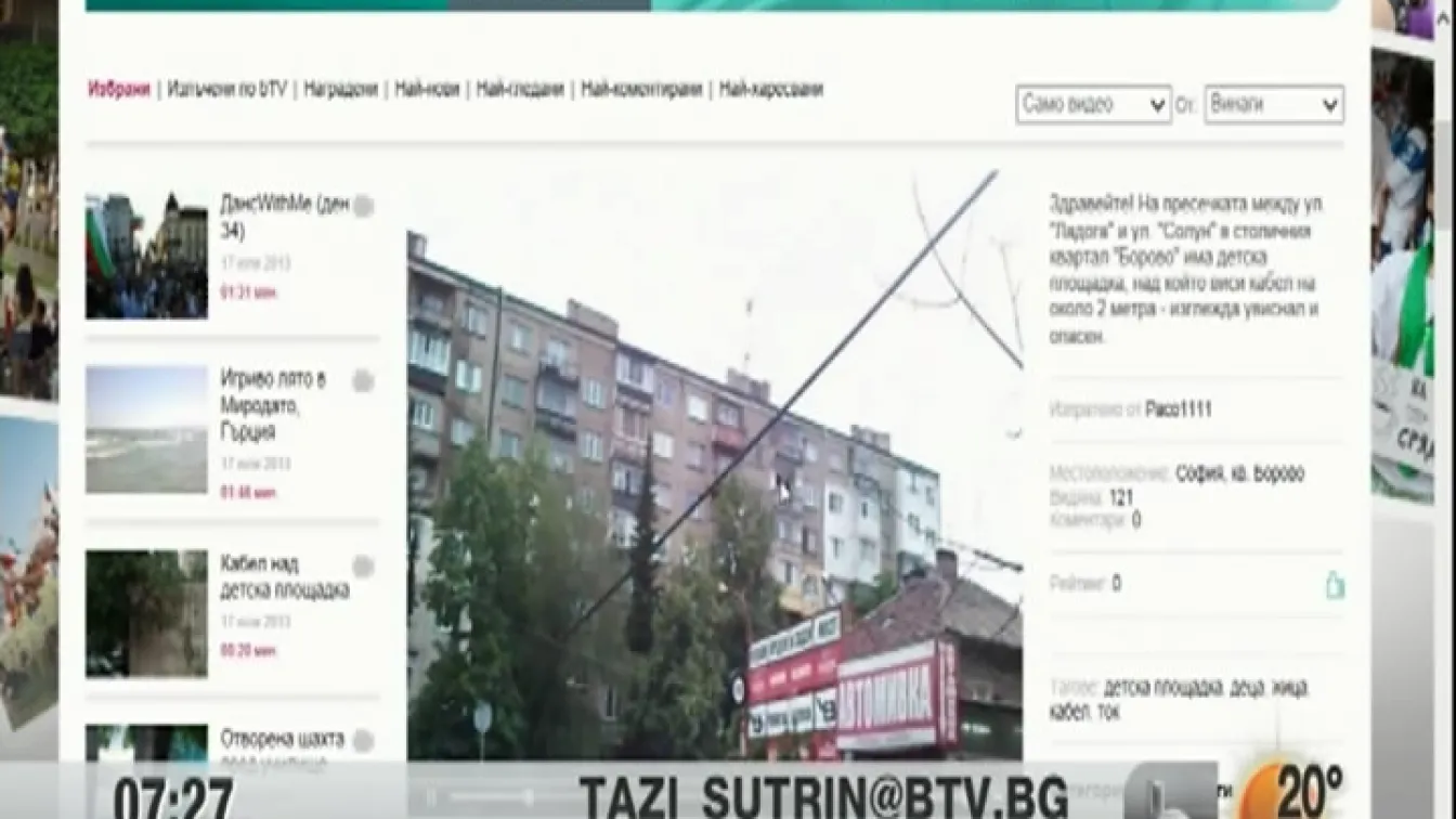 Кадри от Аз, репортерът