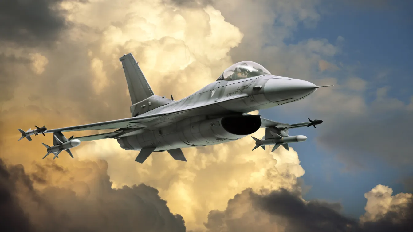Американски F-16 се разбил насред земеделски площи в Южна Корея