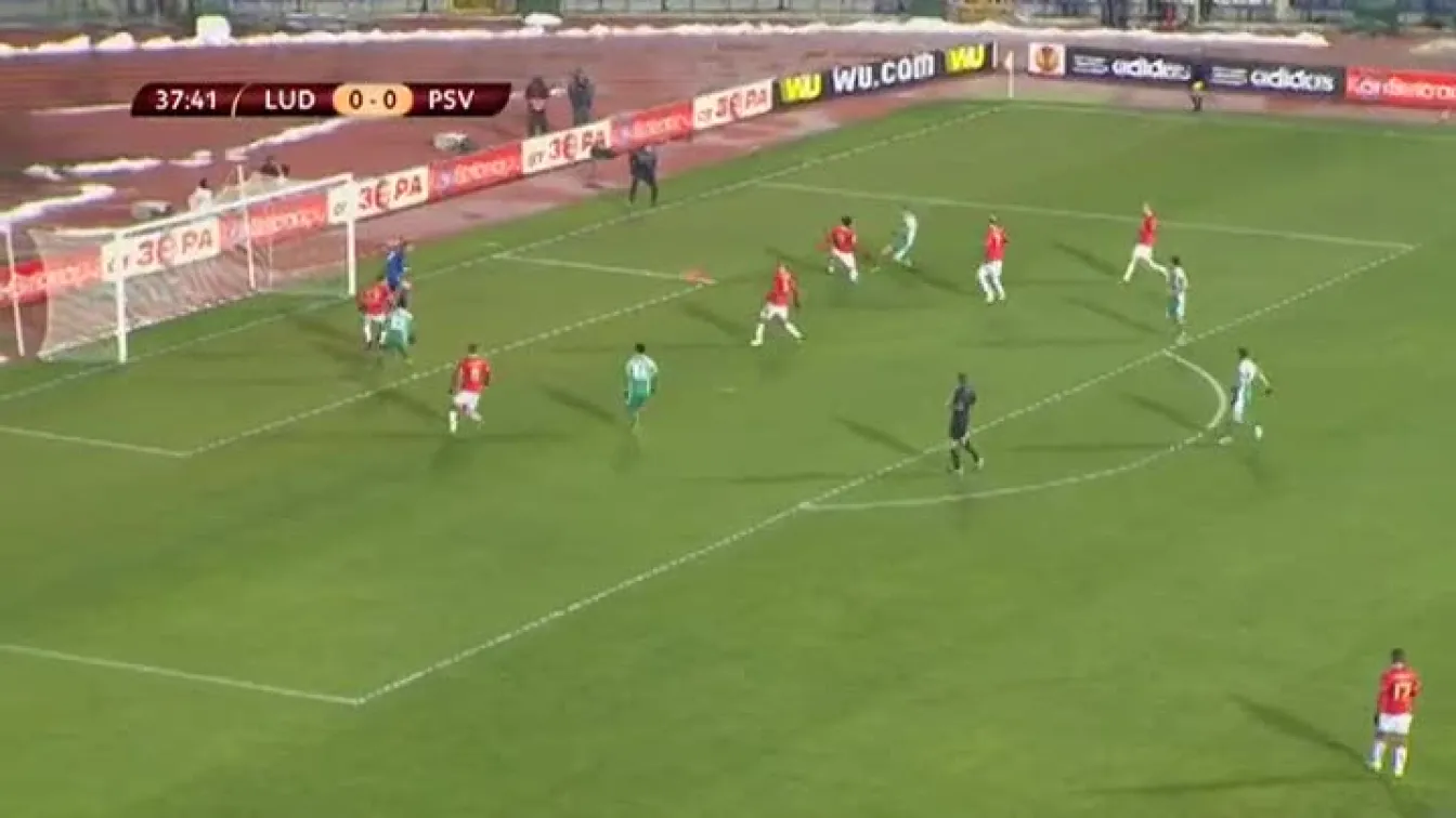 Лудогорец - ПСВ Айндховен 1:0 Безяк (38)