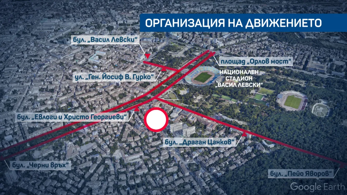 Променят движението в центъра на София заради мача България - Парагвай