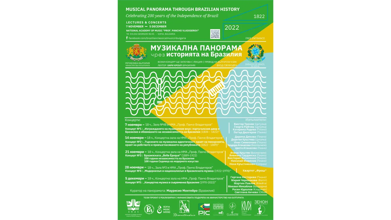 Започва „Музикална панорама чрез историята на Бразилия (1822 - 2022)“