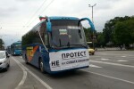 Българските превозвачи на протест в Брюксел заради плана „Макрон”