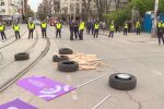 Протест отново блокира движението на градския транспорт в София