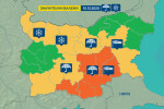 Жълт и оранжев код за значителни валежи и поледици в няколко области 