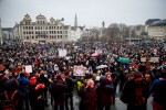 Хиляди протестираха в Брюксел срещу затварянето на концертни зали, кина и театри