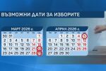 Възможните дати за предсрочни избори – 22 март, 29 март или 5 април