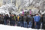 Около 150 пожарникари се събраха на протест, разбраха се с министъра частично (Снимки)