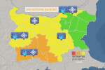Предупреждение за опасно време в пет области