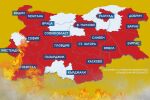 Пожарите в страната за последното денонощие: Най-много са в Софийско