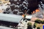 Голям пожар пламна в град Средец (ВИДЕО)