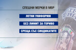 Спешни мерки в МВР: 10 млн. лв. за униформи и отпадане на лимитите за горива (ОБЗОР)