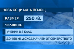 Нова социална помощ: По 250 лв. за осмокласници от семейства с доход до 450 лв. на човек