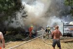 Пожар изпепели каравани на Арапя край Царево