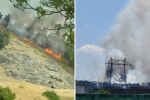 Голям пожар над болницата в Карнобат, задейства се BG-Alert