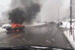 Автомобил се запали в столицата (ВИДЕО)