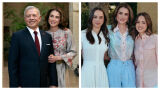 Кралица Рания и празничната снимка на йорданското кралско семейство