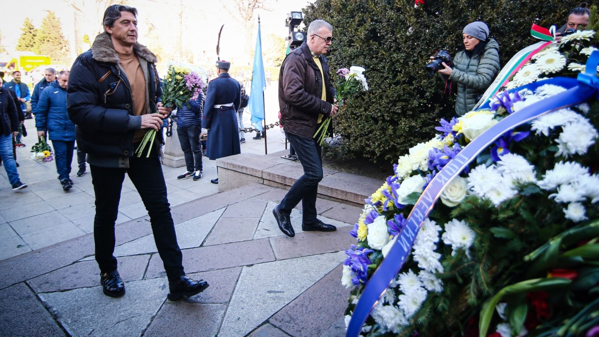 Ръководство и футболисти на 
