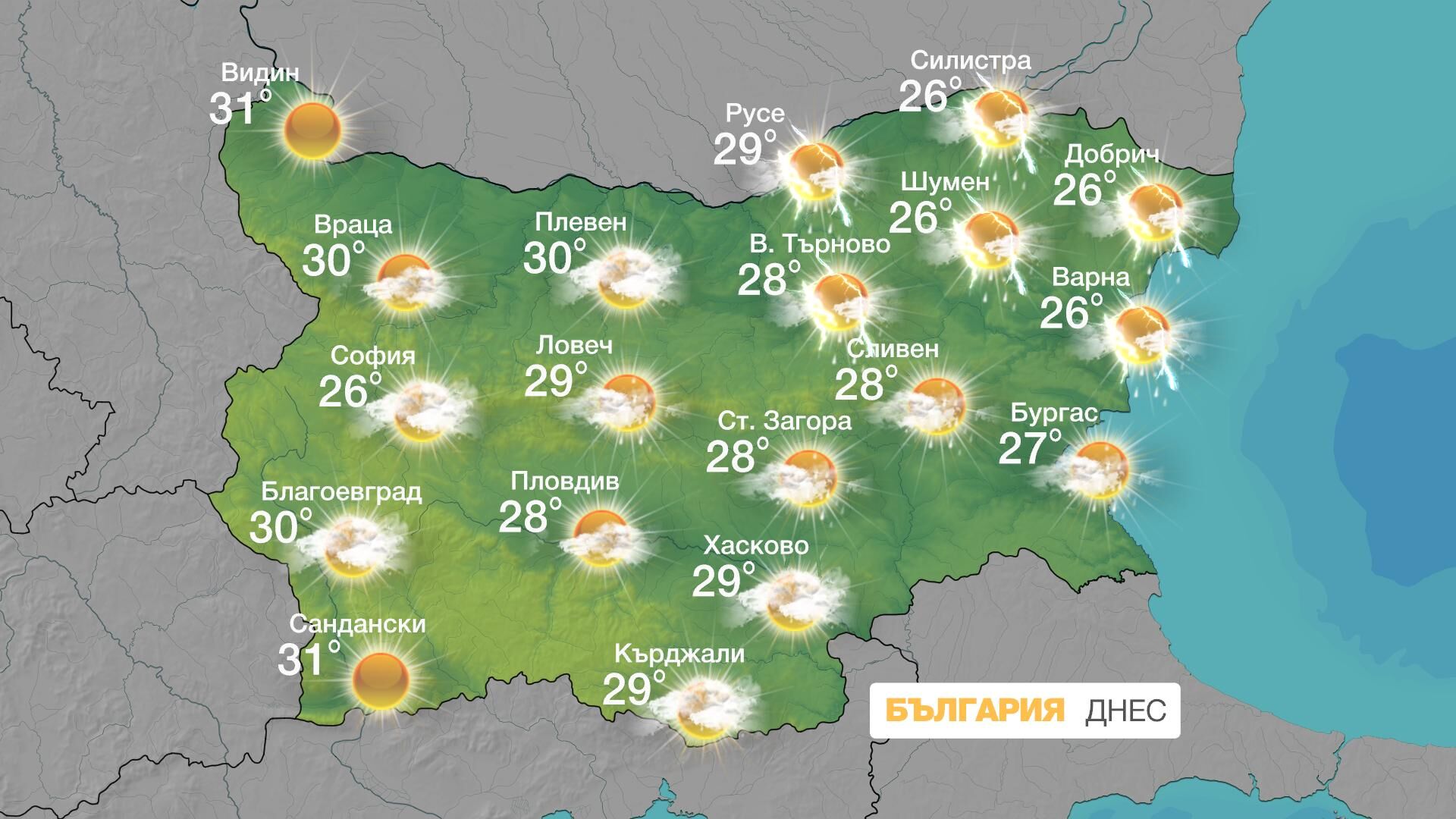 Слънчево и все по-горещо време в близките дни