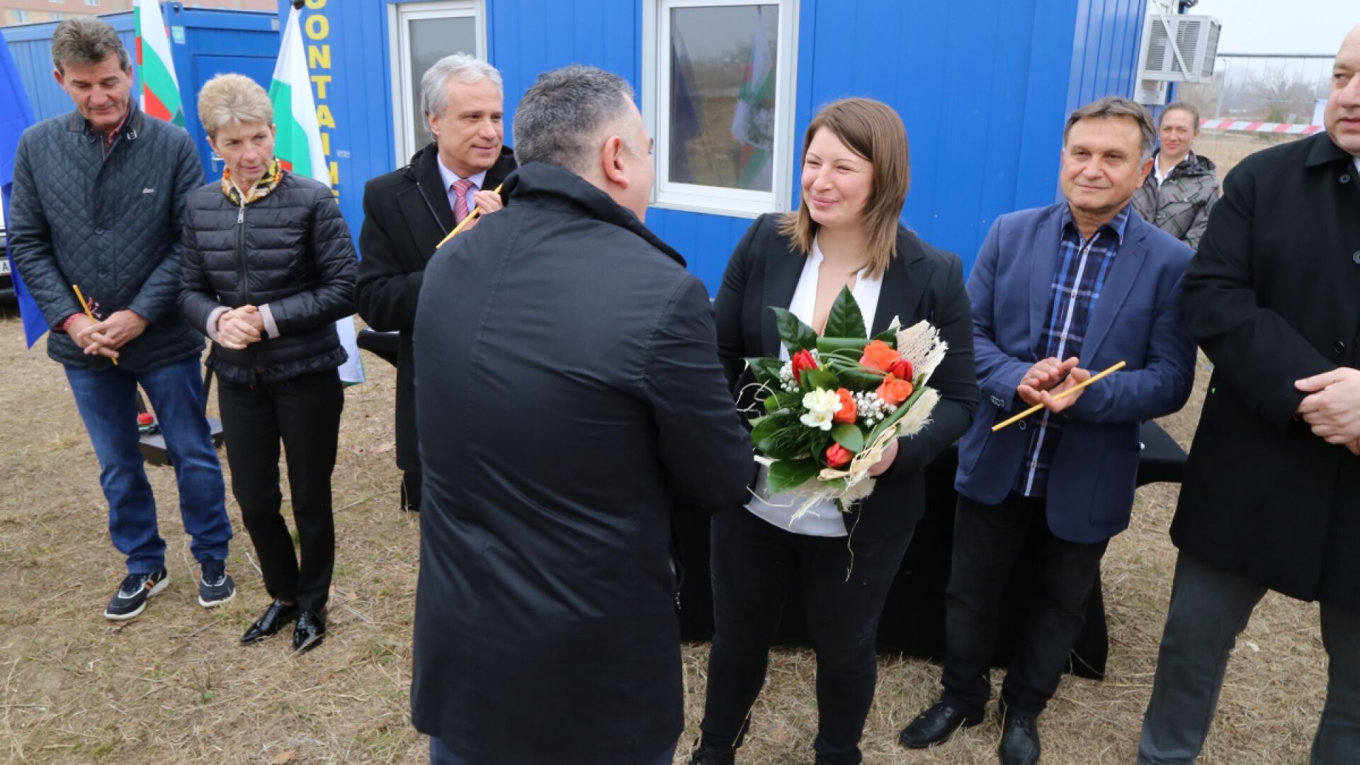 Първа копка на зала по борба на клуба на Станка Златева бе направена днес в Сливен (ГАЛЕРИЯ)
