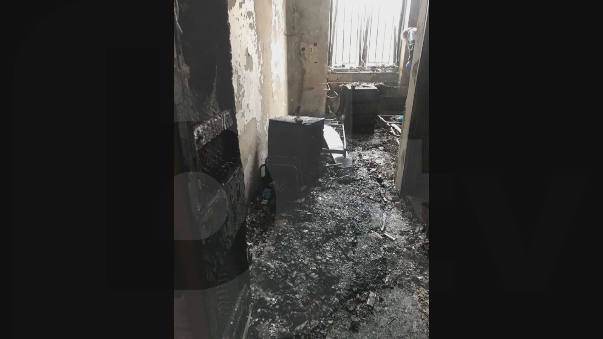 Това остана от взривената стая в 