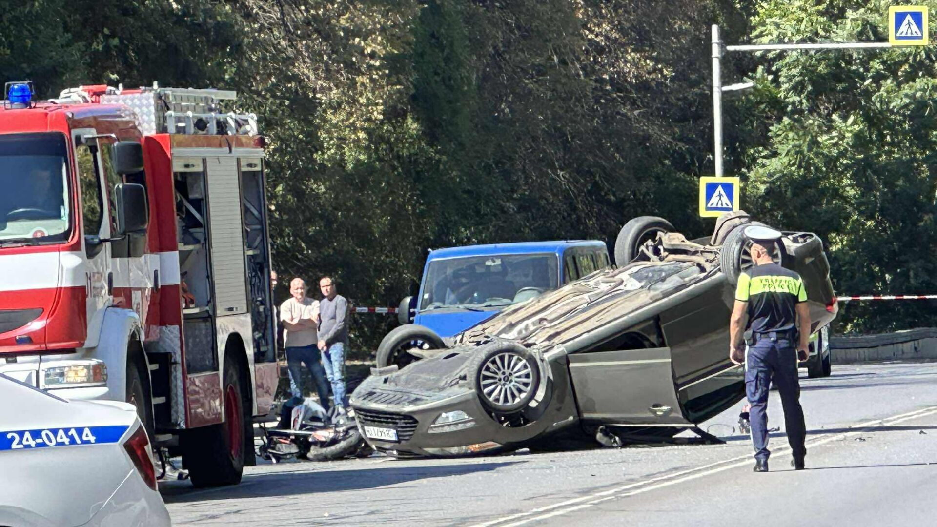 С опасност за живота е пострадалата при тежката катастрофа с две жертви в София 