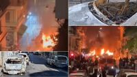 Нощ на размирици в Атина: Изгорели коли, коктейли „Молотов“ и над 70 арестувани 