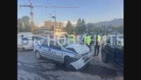 Катастрофа с полицейски автомобил в София 