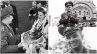 65 г. от първия полет на човек в Космоса, Гагарин е посрещнат с големи почести в България
