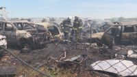 Близо 100 коли изгоряха в автоморга край Пловдив
