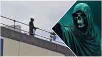 Арестуваха „смъртта“: Мъж с коса в ръка се качи на покрива на болница и се взира в лекари и пациенти