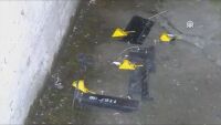 Боен дрон се разби в двора на полицейски участък в Турция (ВИДЕО)