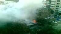 Пожар в столичния кв. Дървеница (ВИДЕО)