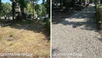Калните пътеки на Централните софийски гробища вече приличат на паркови алеи (СНИМКИ)