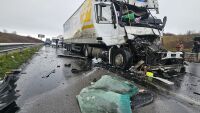 Катастрофа между два тира затвори магистрала „Марица“ към ГКПП „Капитан Андреево“ (СНИМКИ)