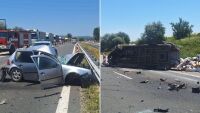 Човек загина при сблъсък между бус и кола на АМ „Хемус“ край Шумен (СНИМКИ)