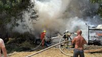 Пожар изпепели каравани на Арапя край Царево