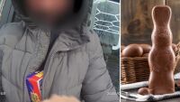 Полицаи задържаха мъж, откраднал и пъхнал в якето си 325 шоколадови яйца (ВИДЕО)