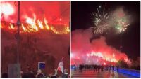 Привърженици на Вучич подпалиха с факли Нишката крепост (ВИДЕО)