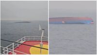 Български моряци спасиха девет души от поразения кораб KHORYV в Черно море (ВИДЕО)