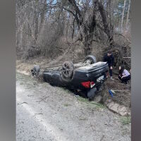 Кола се обърна по таван в дере на прохода „Петрохан“