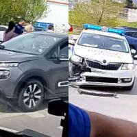 Тежка катастрофа с полицейска кола на главен булевард в София (ВИДЕО)