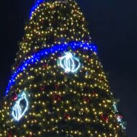 Коледната елха в Пловдив грейна, последва пищна заря