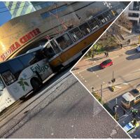 Трамвай се вряза в автобус